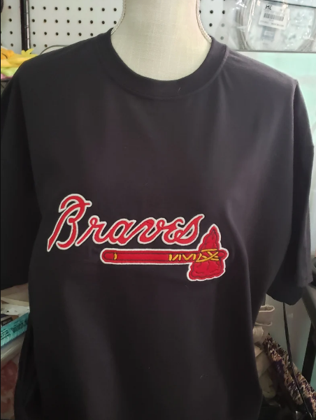 Custom Embroidered Atlanta Braves T-Shirt | Vintage Baseball Fan Gift