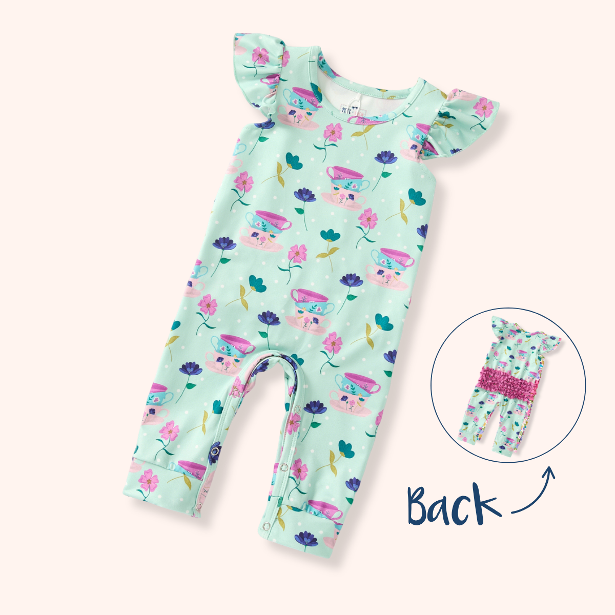 Tea Party Romper - Pete + Lucy Back View