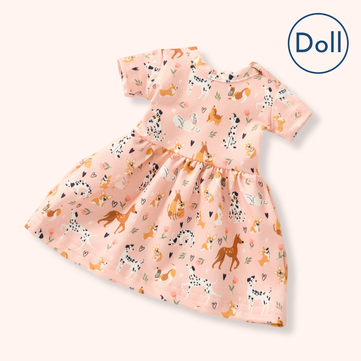 Playful Paws Doll Dress - Pete + Lucy Front View