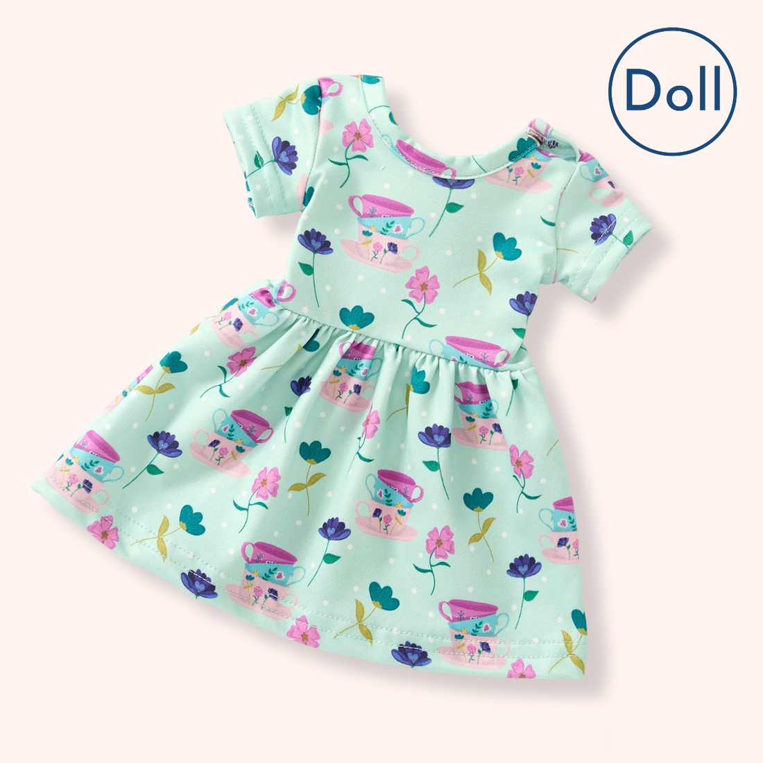 Tea Party Doll Dress - Pete + Lucy Front View